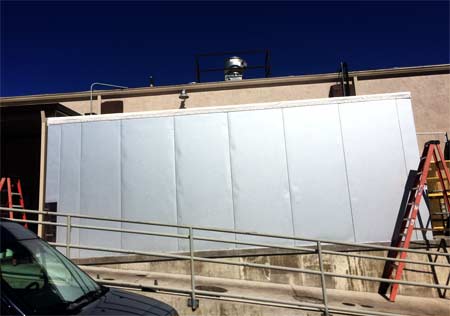 Williams Mechanical Service installs large freezer units on new construction